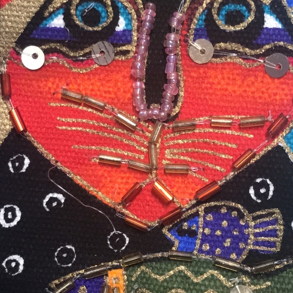 Laurel Burch sequins embellished canvas bag - Picture 11 of 11